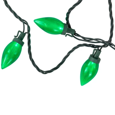 Northlight 25ct Green LED C9 Christmas Light Set - 16ft Green Wire - Image 4