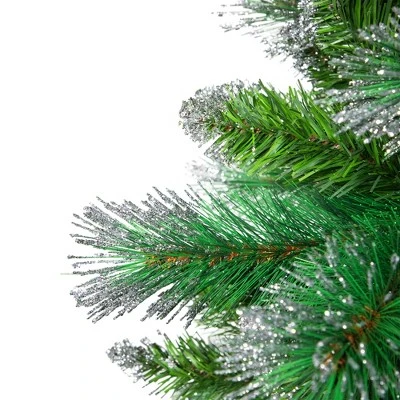 Northlight Two-Tone Spruce Pine Glitter Tip Medium Artificial Christmas Tree - 6' - Unlit - Image 5