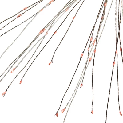 Northlight 20" LED Lighted Firework Silver Branch Christmas Decoration - Red Lights - Image 4