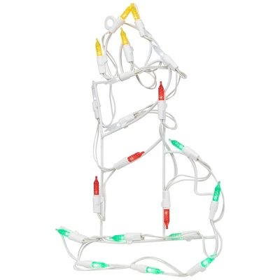 Northlight LED Lighted Candle Christmas Window Silhouette Decoration - 12" - Multi Lights - Image 4