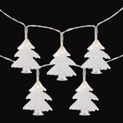 Northlight Battery Operated Christmas Tree Light Set - Warm White LED - 3' Clear Wire - 10ct - Image 2