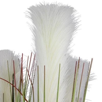 Northlight 27" Artificial Onion And Pampas Grass In Black Pot - Image 4