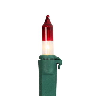 Northlight Mini Christmas Light Set - Clear With Red Tips - 20.25' Green Wire - 100ct - Image 4