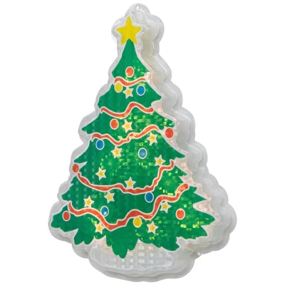 Northlight Lighted Holographic Christmas Tree Window Silhouette - 12.5" - Clear Lights - Image 4
