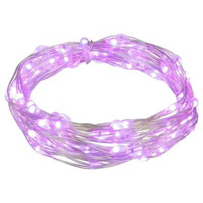 Northlight 100ct Purple LED Micro Fairy Lights, 16ft Copper Wire