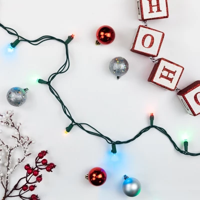 Northlight 50ct Multi-Color LED Wide Angle Christmas Lights,16.25ft Green Wire - Image 2