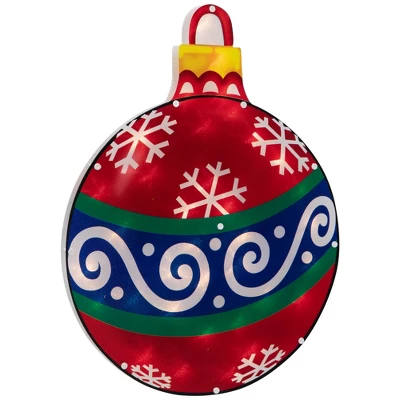 Northlight 19.5" Lighted Red Christmas Ornament Window Silhouette - Image 3