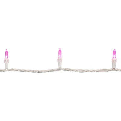 Northlight 50 LED Pink Mini Christmas Lights - 16.25 Ft White Wire - Image 4