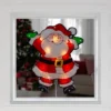Northlight 16.25" Lighted Holographic Santa Claus Christmas Window Silhouette