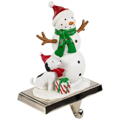 Northlight 6" Snowman And Puppy Christmas Stocking Holder - Image 2