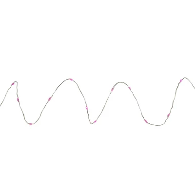 Northlight 50-Count Pink LED Micro Fairy Christmas Lights - 16ft, Copper Wire - Image 3