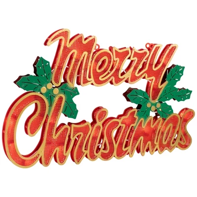 Northlight Lighted Merry Christmas Window Silhouette - 16.5" - Image 3