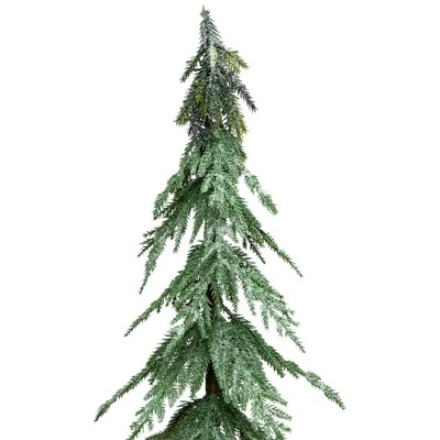 Northlight Mini Icy Pine Christmas Tree In Burlap Base - 24" - Unlit - Image 2