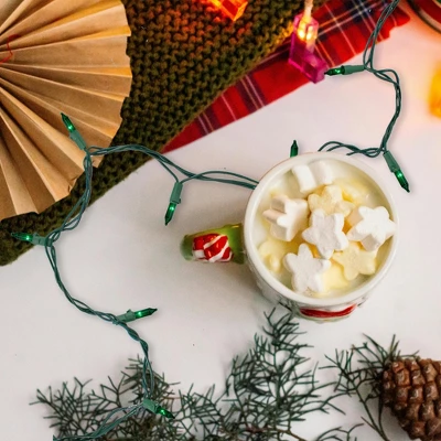 Northlight Mini Christmas Light Set - Green - 24.5' Green Wire - 50ct - Image 2