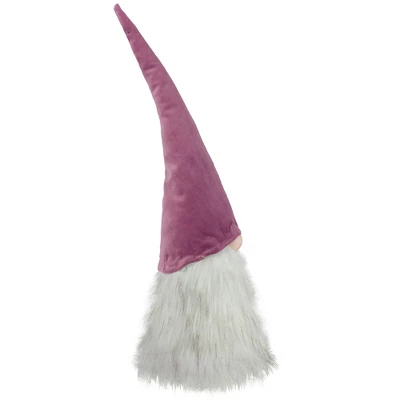 Northlight Lighted Gnome With Beard And Pointy Hat Christmas Decoration - 17" - Mauve