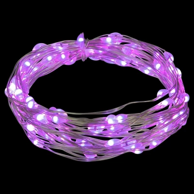 Northlight 100ct Purple LED Micro Fairy Lights, 16ft Copper Wire - Image 2