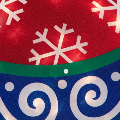 Northlight 19.5" Lighted Red Christmas Ornament Window Silhouette - Image 6