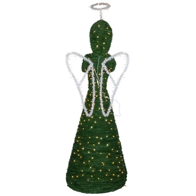 Northlight Lighted Commercial Topiary Angel Outdoor Christmas Decoration - 6.5' - Warm White LED Lights - Image 4