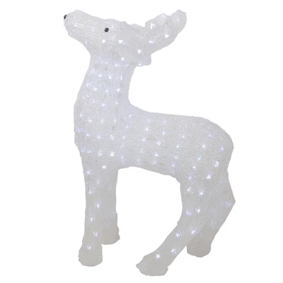 Northlight LED Lighted Commercial Grade Acrylic Reindeer Christmas Display Decor - 23" - Pure White Lights - Image 2