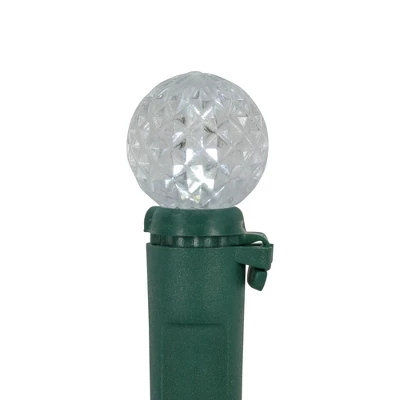 Northlight LED G12 Berry Christmas Lights - Pure White - 16' Green Wire - 50 Ct - Image 4