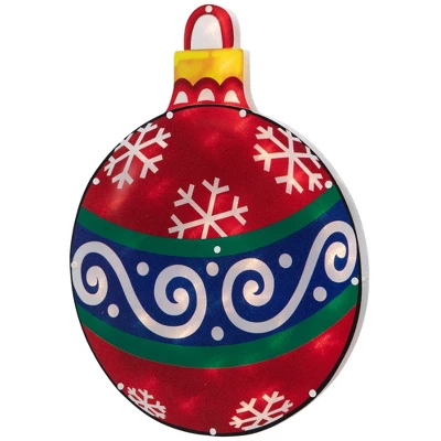 Northlight 19.5" Lighted Red Christmas Ornament Window Silhouette - Image 4
