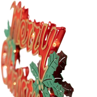 Northlight Lighted Merry Christmas Window Silhouette - 16.5" - Image 5