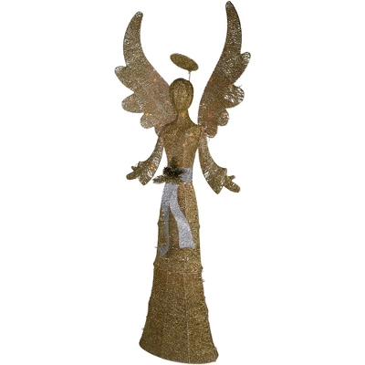 Northlight Lighted Golden Angel Christmas Decoration - 68" - Clear Lights - Image 2