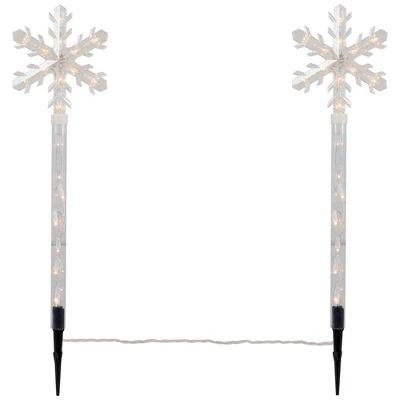 Northlight Lighted Snowflakes Christmas Outdoor Pathway Markers - 27" - Set Of 4 - Image 7