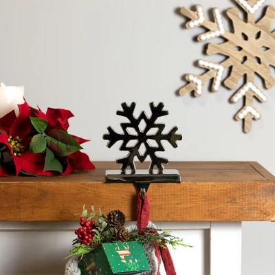 Northlight Snowflake Metal Christmas Stocking Holder - 5" - Image 2