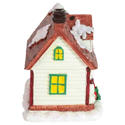Northlight LED Lighted Snowy Cottage House Christmas Village Decoration - 6.5" - Image 4