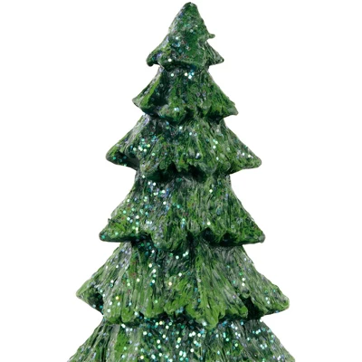 Northlight Glittered Pine Tree Christmas Decoration - 9.5" - Image 3