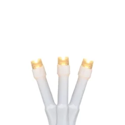 Northlight Wide Angle LED Christmas Lights - Warm White - 3' White Wire - 10ct