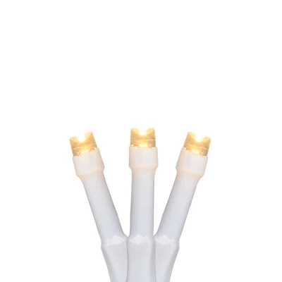 Northlight Wide Angle LED Christmas Lights - Warm White - 3' White Wire - 10ct