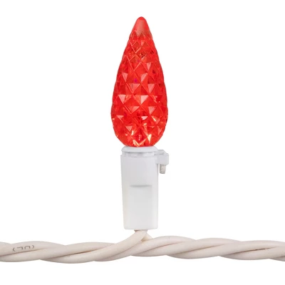 Northlight Patriotic LED C6 Faceted Christmas Lights - Red, White And Blue - 16.5' White Wire - 50ct - Image 5