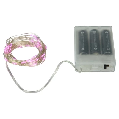 Northlight 50-Count Pink LED Micro Fairy Christmas Lights - 16ft, Copper Wire - Image 5