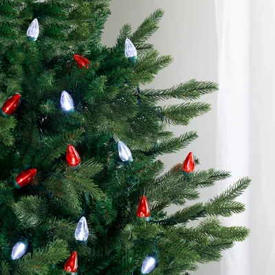 Northlight 25ct Red And Pure White LED C7 Christmas Lights - 16ft Green Wire - Image 4