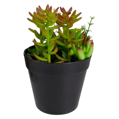 Northlight 8" Mixed Succulent Artificial Plant Arrangement In Pot - Green/Red - Image 3