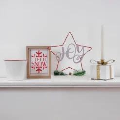 Northlight LED Lighted Star Silhouette Christmas "Joy" Sign - 11"