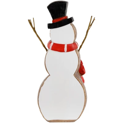 Northlight Wooden Snowman "Merry Christmas" Decoration - 8.5" - Image 4