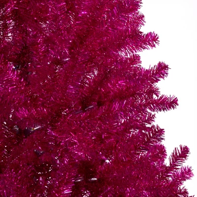 Northlight 6' Metallic Pink Tinsel Artificial Christmas Tree - Unlit - Image 2