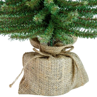 Northlight 1.5 FT Potted Downswept Mini Village Pine Medium Artificial Christmas Tree, Unlit - Image 4