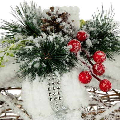 Northlight LED Lighted Gift Boxes With Pine And Berries Christmas Decorations - 9.75" - Set Of 3 - Image 5