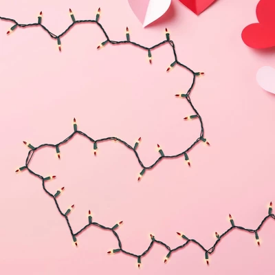 Northlight Mini Christmas Light Set - Clear With Red Tips - 20.25' Green Wire - 100ct - Image 2