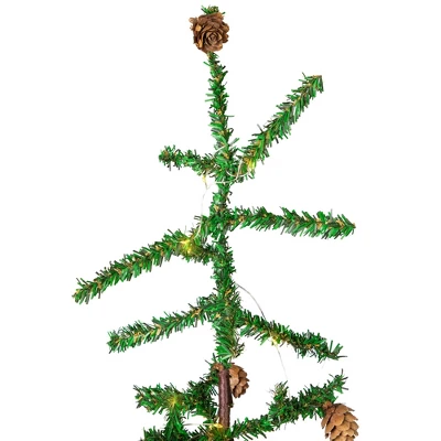Northlight Pre-lit Christmas Tree With Pinecones And Burlap Base - 4' - Clear Lights - Image 7