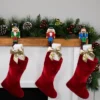 Northlight Nutcracker Christmas Stocking Holders - 5" - Set Of 3
