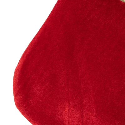 Northlight 20" Red And White Velveteen Santa Claus Belt Buckle Christmas Stocking - Image 2