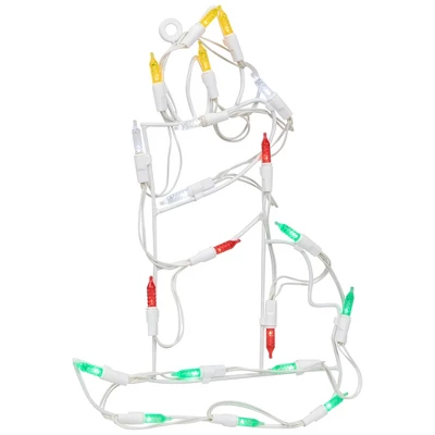 Northlight LED Lighted Candle Christmas Window Silhouette Decoration - 12" - Multi Lights - Image 3