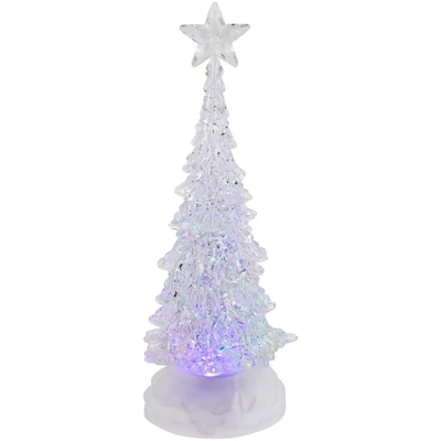 Northlight LED Lighted Acrylic Christmas Tree Decoration - 10.5" - Multi-Color Lights