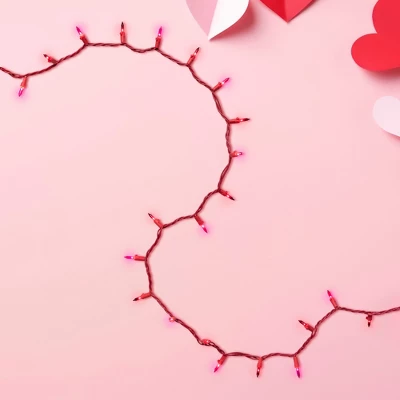 Northlight Mini Christmas Light Set - Red And Pink - 10' Red Wire - 50ct - Image 3