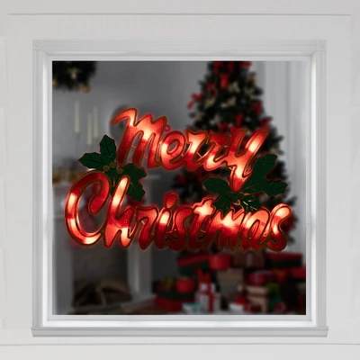 Northlight Lighted Merry Christmas Window Silhouette - 16.5" - Image 2